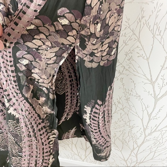 FREE PEOPLE Out of the Woods Raven Boho Long Sleeve Maxi Dress NWT XS Peasant - Picture 11 of 16